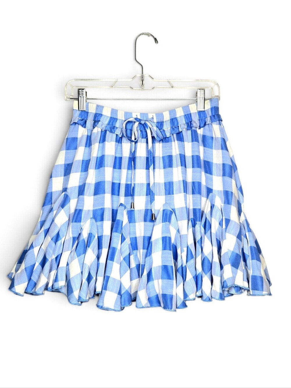 Entro Plaid Skort. Blue/white. Size 6